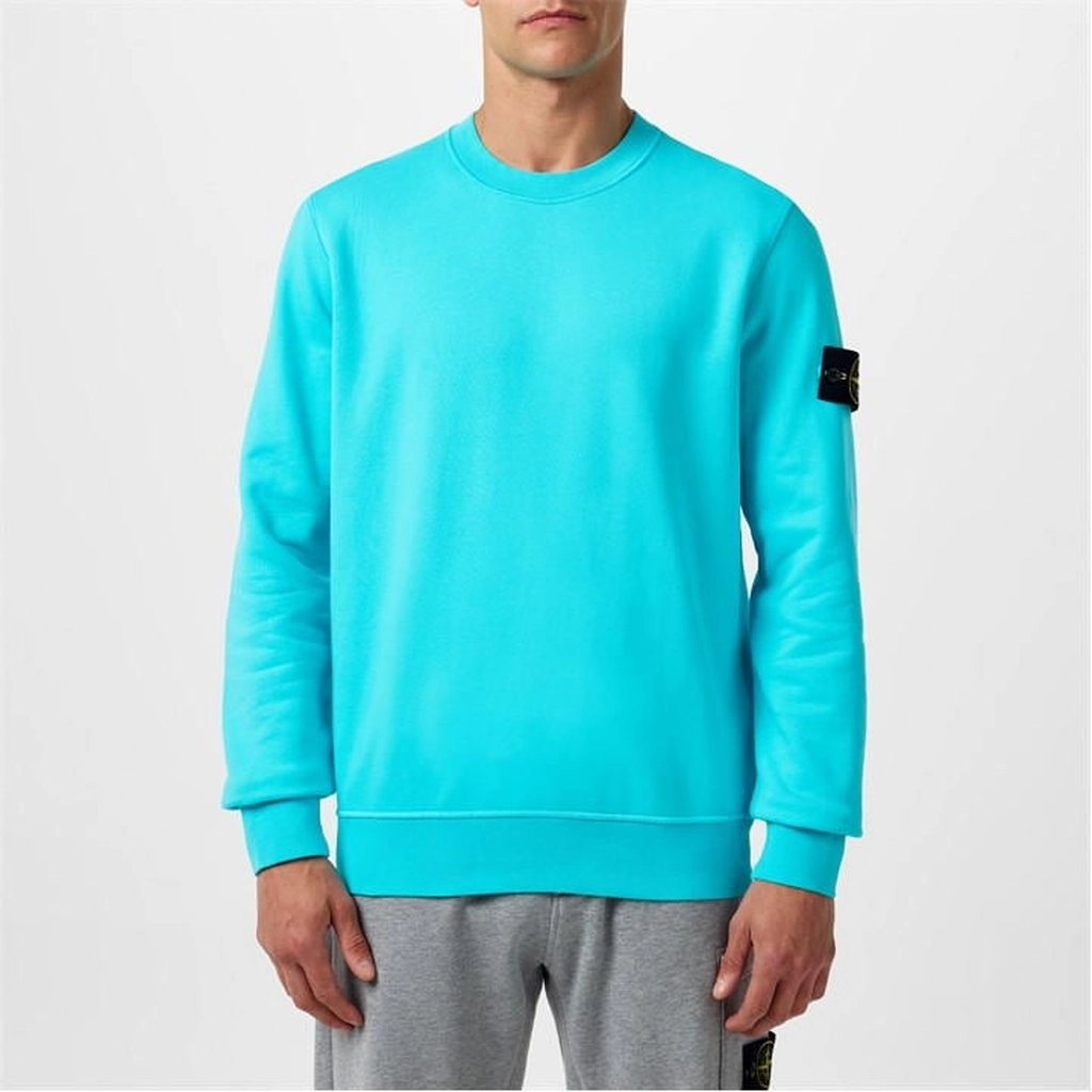 Stone Island Fleece Crew-Neck Sweatshirt - Blue